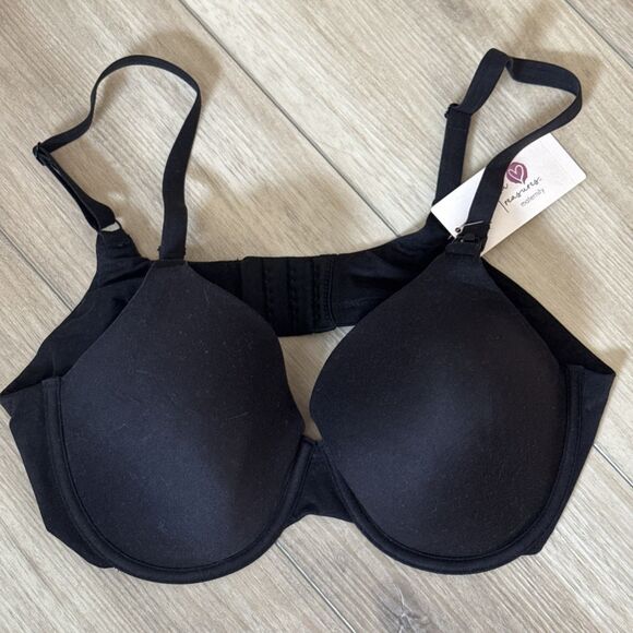 New w/ Tags Secret Treasures 40C Black Nursing Bra Underwire Adjustable Comfort - Picture 1 of 8